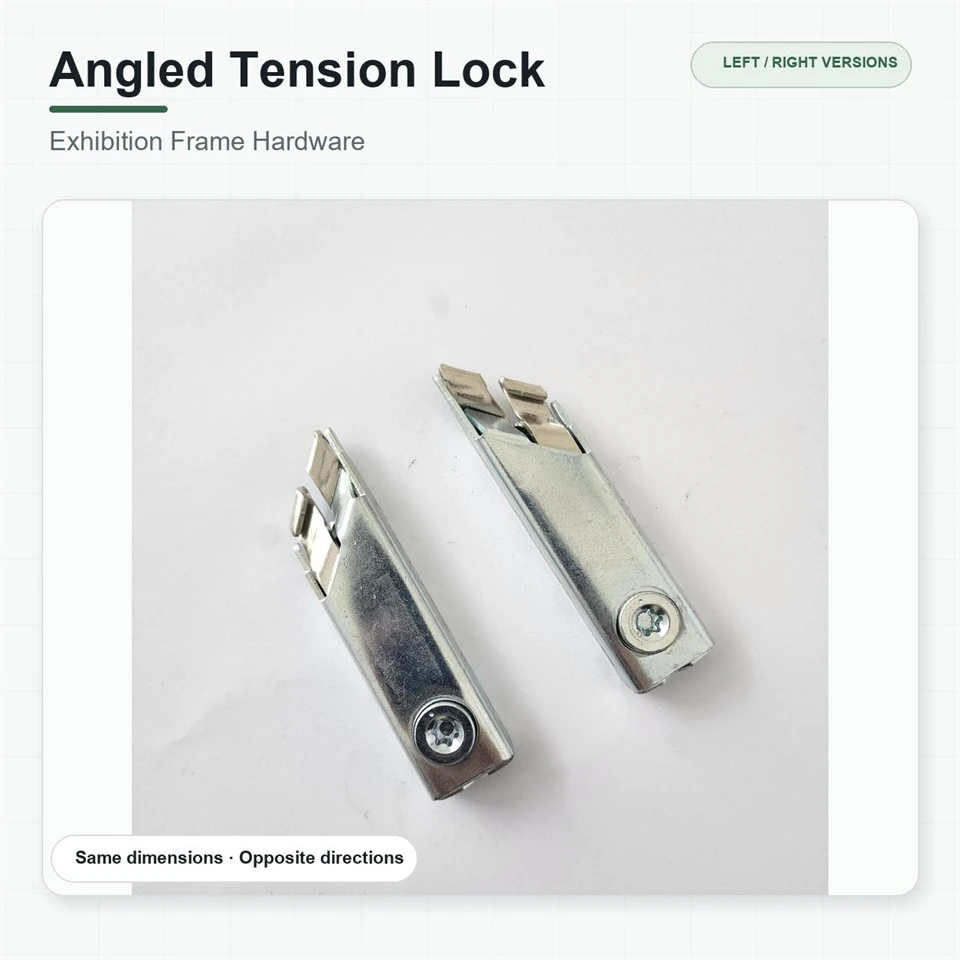 Angled Tension Lock For Exhibition Frame Systems factory